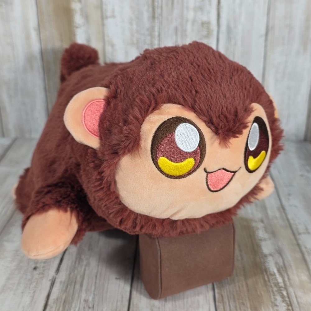 Aphmau MeeMeows Monkey Plush Brown Fuzzy Stuffed Animal 16 Inch plush toy
